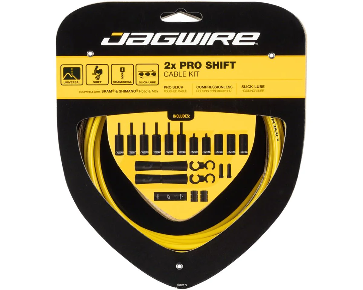 Jagwire Pro Shift Kit (Yellow) (For Shimano/SRAM) (1.1mm) (2300/2800mm) (Cables & Housing)
